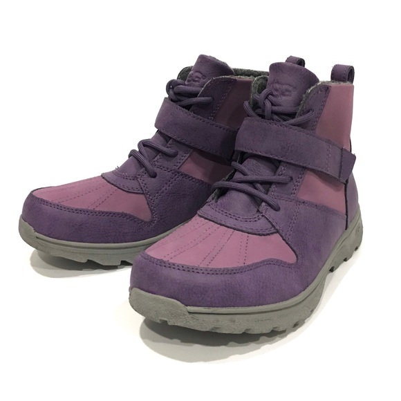 UGG KAYLEN WATERPROOF BOOTS -PURPLE SUEDE -KIDS US 2 -NEW - Picture 6 of 7